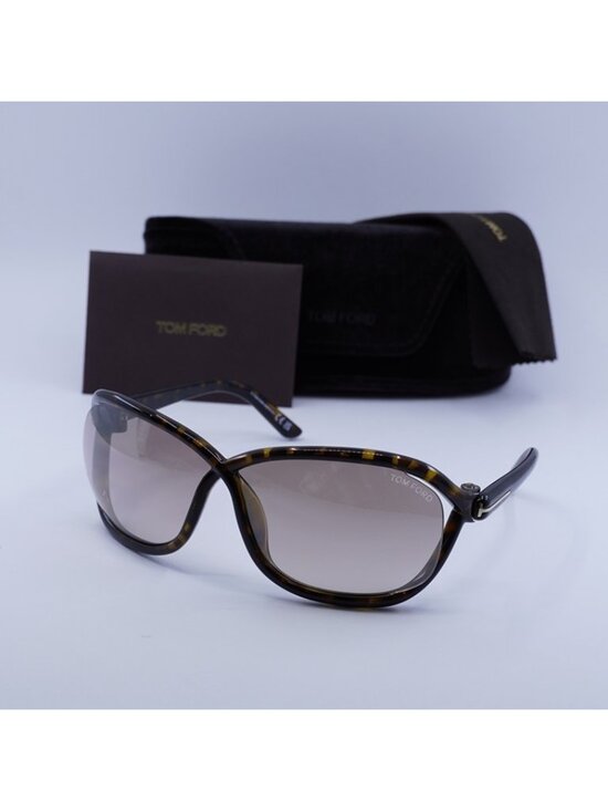 Tom Ford FT1069 52G Fernanda Sunglasses Dark Havana Geometric Frame main image 10